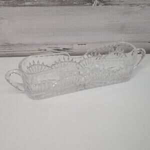 Shannon Godinger Crystal Freedom Large 13" Knife Cutlery Caddy Flatware Holder